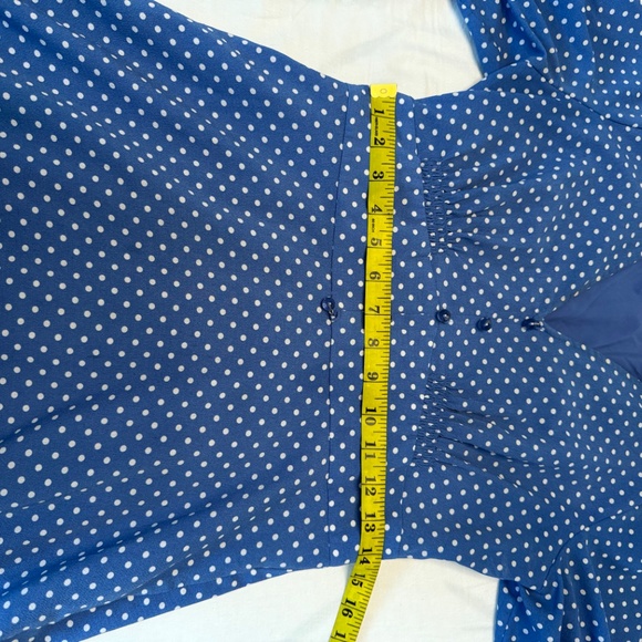 Kate Spade Blue Polka Dot Fit & Flare Dress Size 6 - Picture 4 of 7
